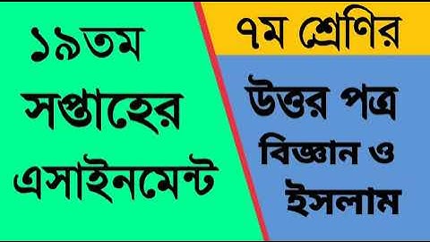 Class 7 19th Week Assignment Answer 2021 || ৭ম শ্রেণির ১৯তম সপ্তাহের এসাইনমেন্ট উত্তরপত্র ২০২১