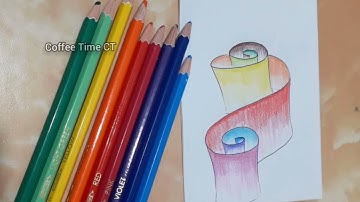 Colourful scroll drawing | Coffee Time CT