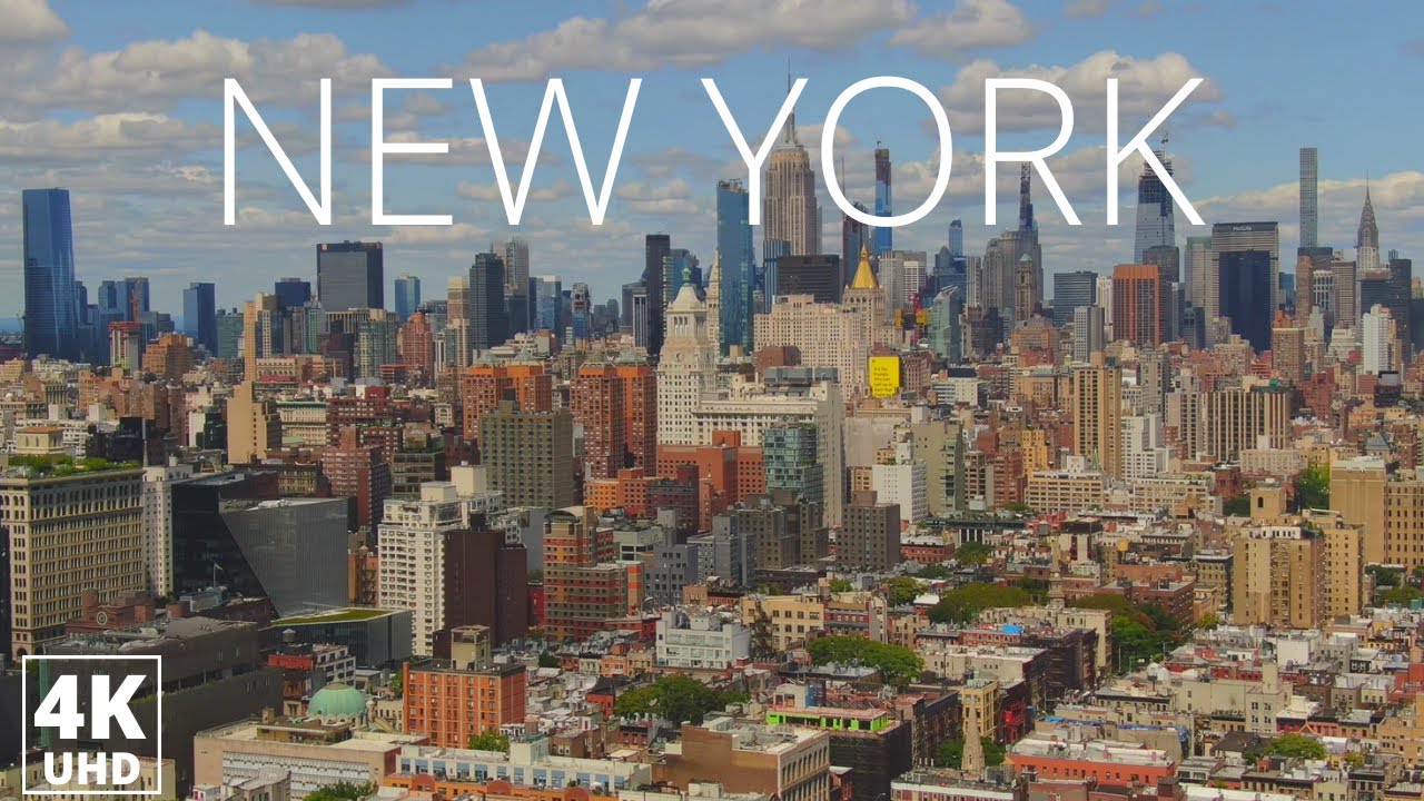 New York City 4K Ultra HD | Scenic Landscape View | Aerial Drone ...