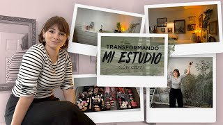 Decorando mi oficina low cost | Estilo vintage orgánico low cost + mi colección de maquillaje