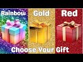 Choose your gift 🎁🤩💝🤮||3 gift box challenge, 2 good & 1 bad || Rainbow, Gold & Red #giftboxchallenge