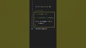 How to clear or empty an array in javascript | One Minute Javascript | 1 Min JS | Quick JS | #shorts
