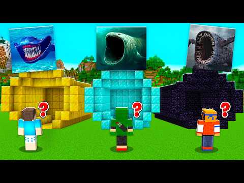 NÃO ENTRE NO TÚNEL DE MONSTROS DO OCEANO ERRADO NO MINECRAFT !! (Sea Eater, Bloop, El Gran Maja)