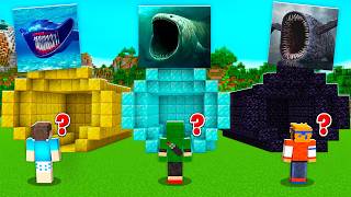 NÃO ENTRE NO TÚNEL DE MONSTROS DO OCEANO ERRADO NO MINECRAFT !! (Sea Eater, Bloop, El Gran Maja)