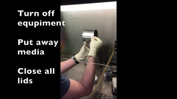 Lab Clean Up for Basic Tissue Culture  (Cell Block)