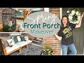 SPRING FRONT PORCH MAKEOVER | SMALL PORCH DECORATING IDEAS 2022