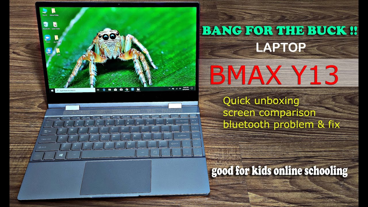BMAX Y13 Unboxing,bluetooth fix & screen comparison - YouTube