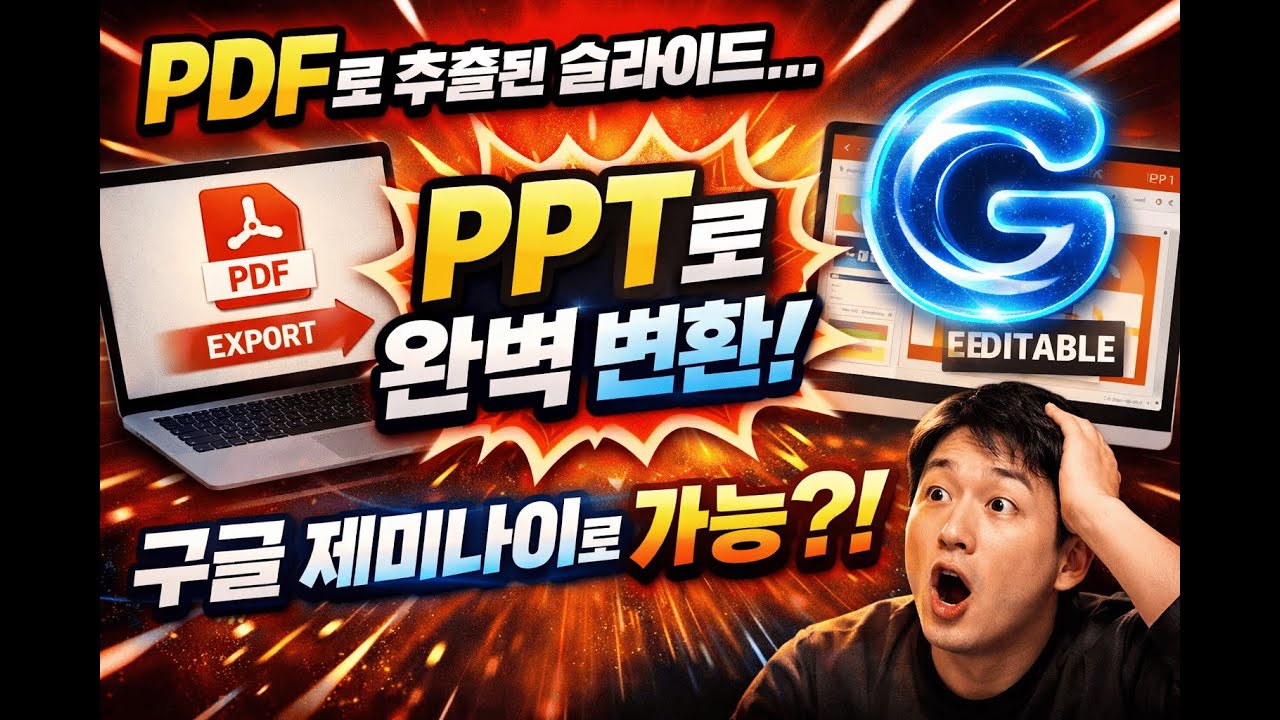 노트북LM 슬라이드 워터마크 제거! 노트북LM+제미나이+나노바나나로 AI 고퀄리티 무료 PPT 만들기