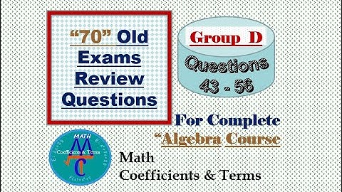 70 Old Exams Review Q