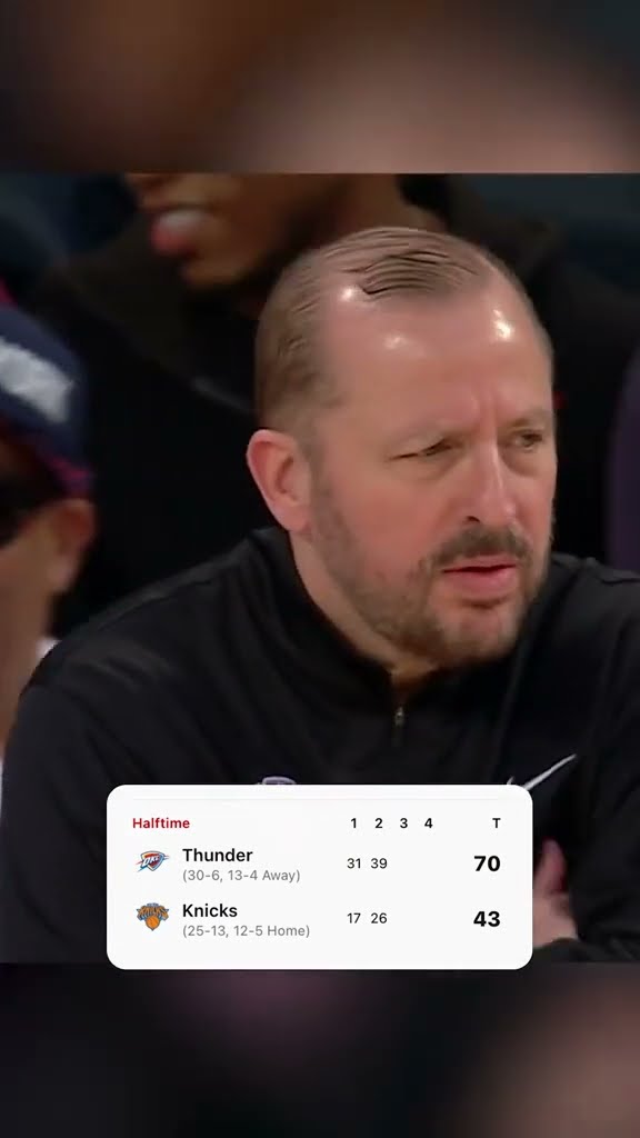 OKC dominating New York at the half ?