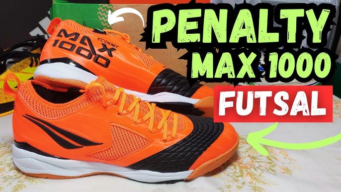 Chuteira Penalty Max 1000 Ecoknit Futsal Laranja - FutFanatics