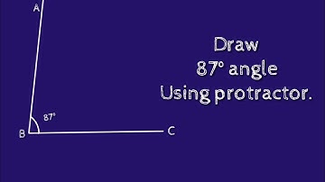 How to draw 87 degree angle using protractor. shsirclasses.