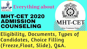 MHTCET 2020 admission counselling CAP rounds | Float Freeze and Slide