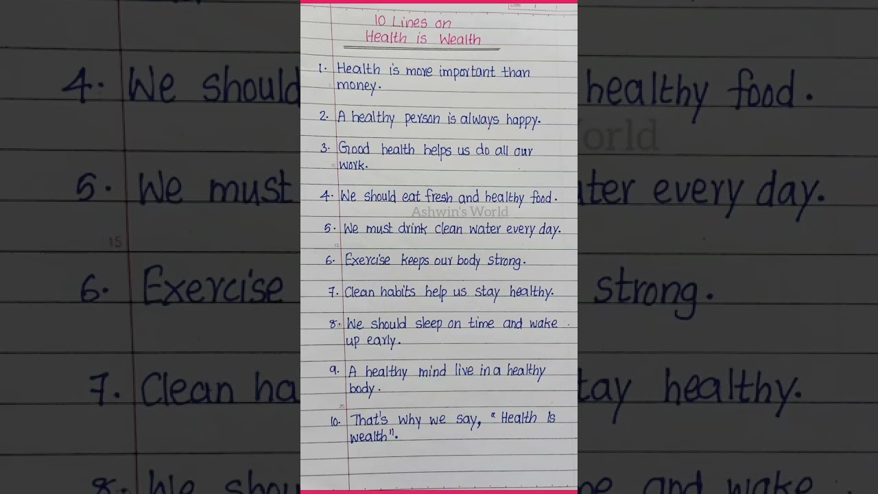 Health is Wealth Essay in English| 10 Lines on Health is Wealth | About Health is Wealth