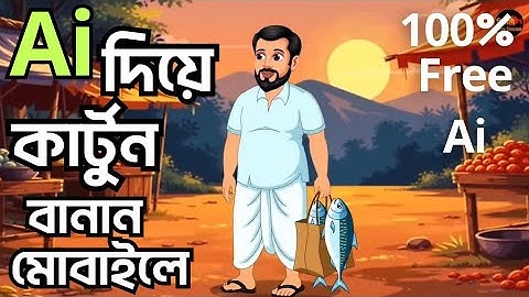 Learn to make cartoons on mobile with AI | Cartoon Video Create with AI in Bangla