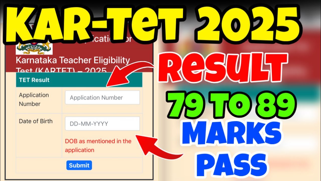KARTET Result 2025 | Kartet Application 2025 79 To 89 marks Pass 