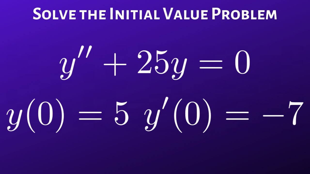 solve the initial value problem pdf