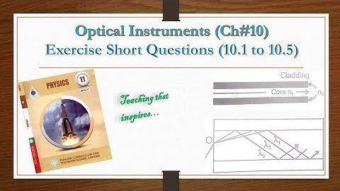 Optical Instrument (Ch#10) Exercise Short Questions (10.1 to 10.5) 11 Class Physics