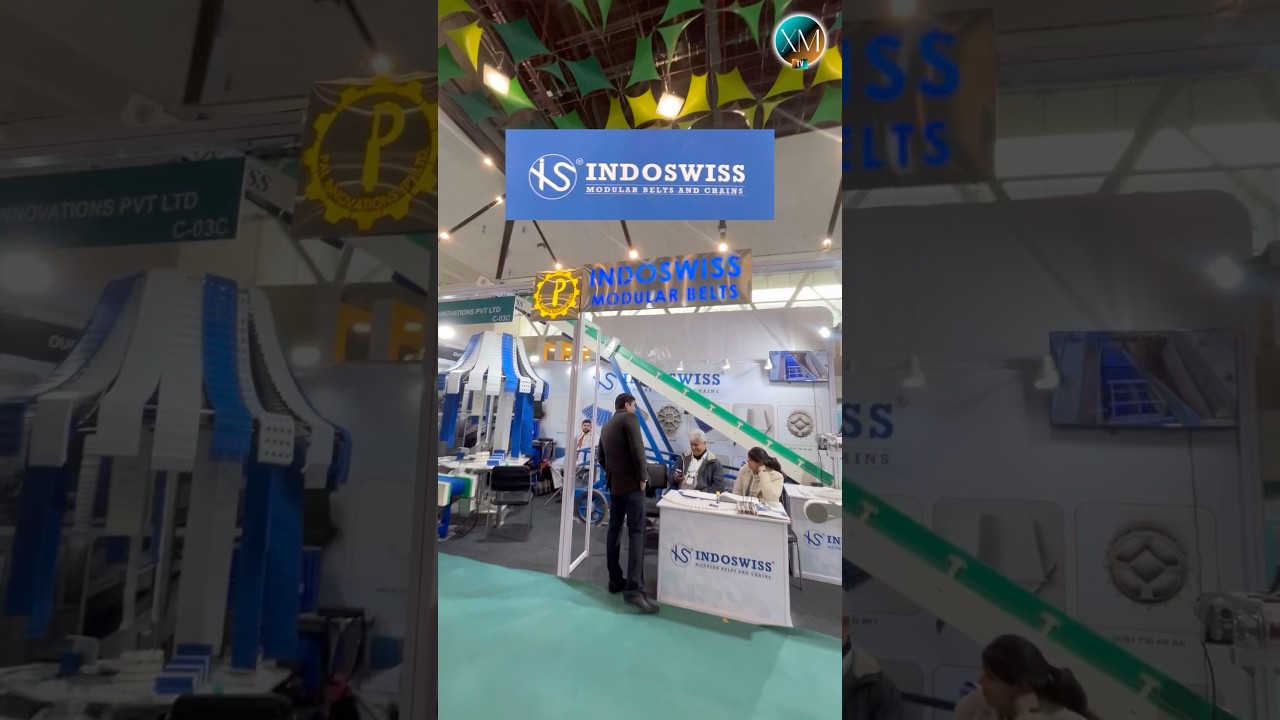 Indoswiss Modular Belts & Chains | Industrial Conveyor Solutions at Indusfood Manufacturing 2026