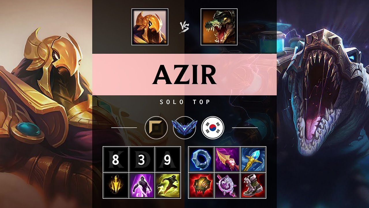 Azir Top vs Renekton - KR Diamond Patch 25.17