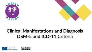 Module 1 Part 1 ASD Overview and Diagnostic Criteria
