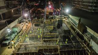 2000 Ocean Condo Foundation Slab Pour Time-lapse Video