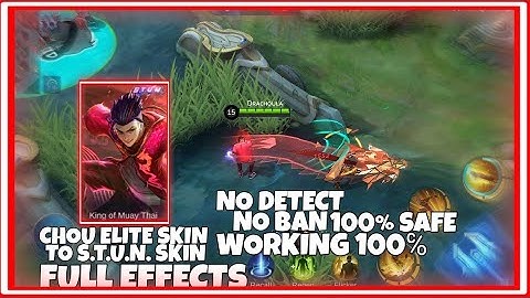 CHOU ELITE SKIN TO STUN SKIN SCRIPT - MLBB