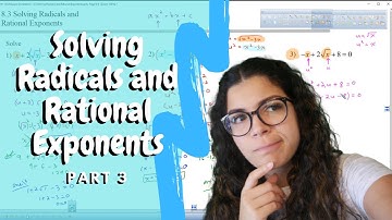 Solving Radicals and Rational Exponents Equations Part 3