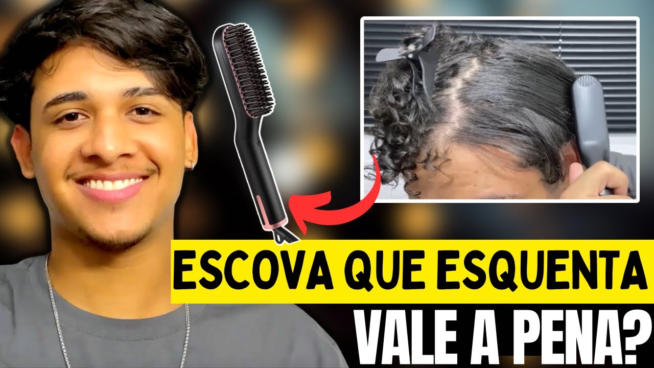 ESCOVA QUENTE | TESTANDO ESCOVA QUE ESQUENTA | ESCOVA QUE ALISA | ALISANDO CABELO CACHEADO