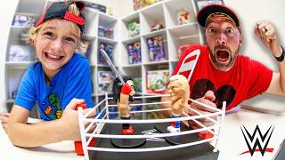 father son play smash bash wwe game don t lose your head
