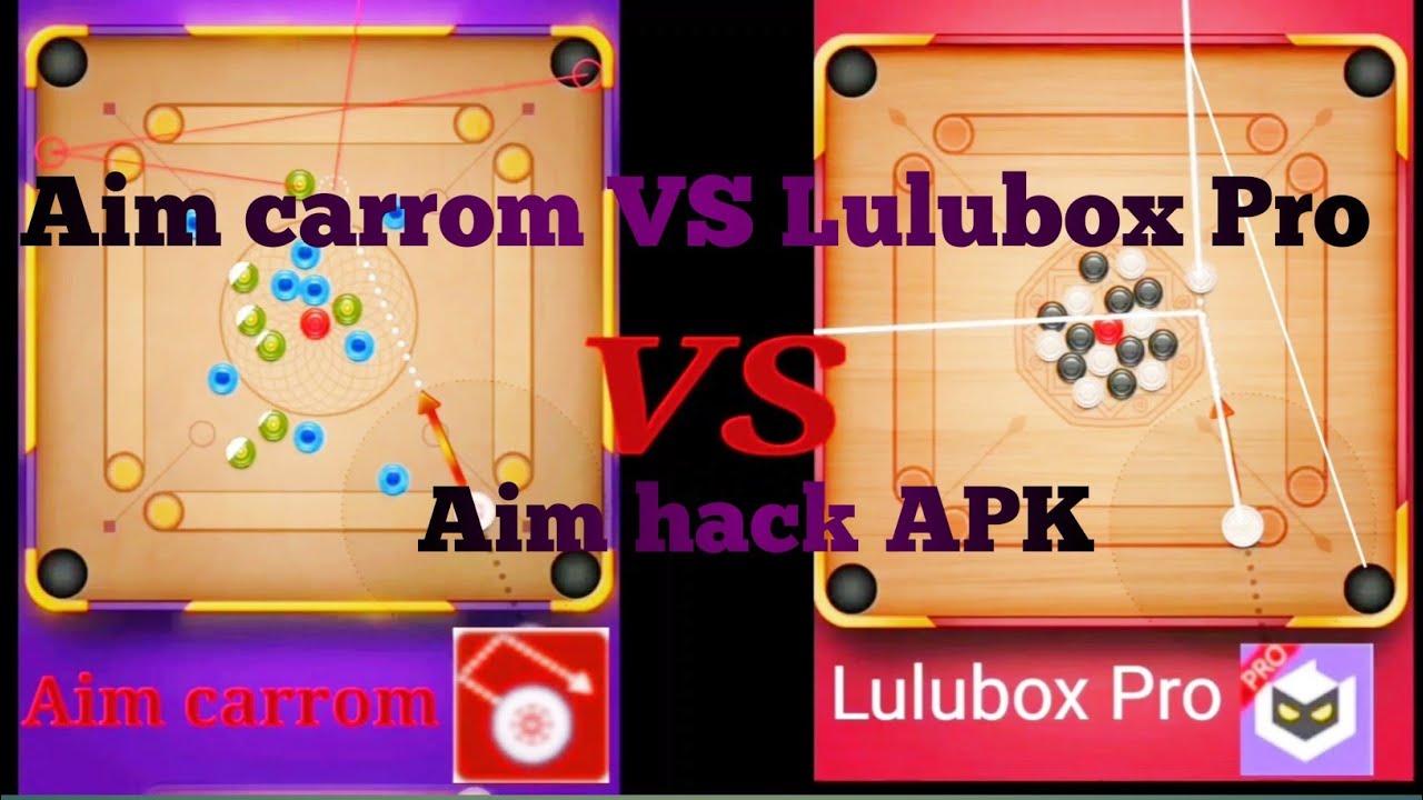 carrom disc pool aim hack APK // Aim carrom VS Lulubox Pro YouTube