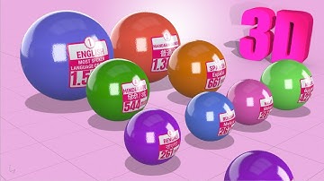 Most Spoken Language (3D REAL Size Comparison)