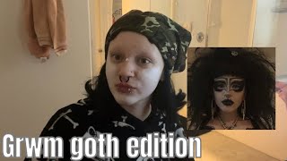 GRWM Trad goth makeup!
