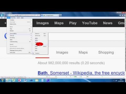 Adjust Internet Explorer Zoom - Make Browser Larger