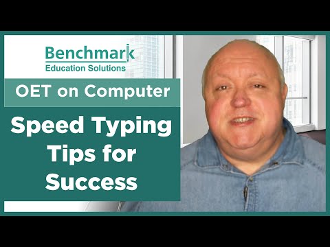OET on Computer Typing Tips - Learn to type Fast! | Benchmark OET