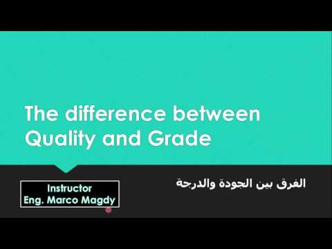    الفرق بين الجودة والدرجة