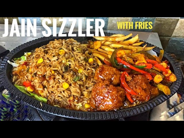 Jain Sizzler | Veg Sizzler | No onion no Garlic | Banana Fries l Simply jain