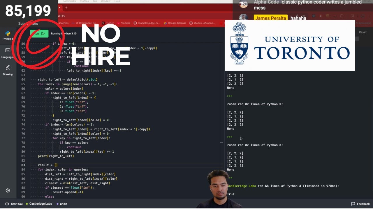 University of Toronto Student takes on a Coding Interview!! - YouTube