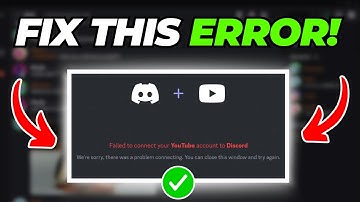 Failed to connect your YouTube account to Discord - How to fix!