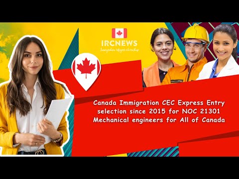 CEC Express Entry selection since 2015 for NOC 21301 Mechanical engineers for All of Canada
