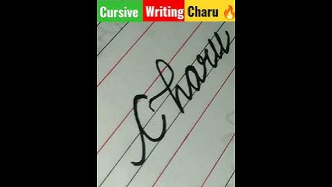 cursive writing Charu नाम चारू का #ytshort #cursive #trendingshorts #shorts