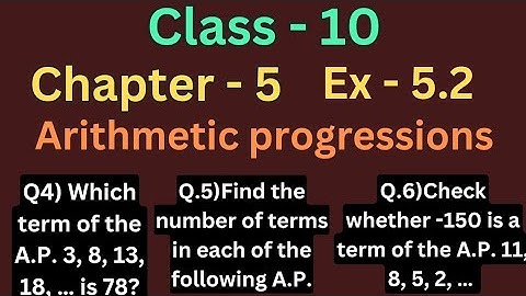 Class 10 |Arithmetic progression | A.P|Chapter -5 | Ex 5.2 #studypointonlineclasses #shorts #maths