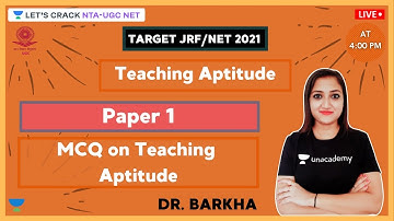 NTA UGC NET JUNE 2020 paper-1 | MCQ on teaching aptitude | NTA-UGC NET 2020/2021 | Dr Barkha