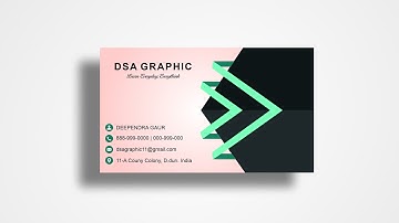 Coreldraw Tutorial | Business Card Design | Visiting Card Design | Dsa Graphic | Card Design