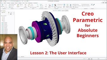 Creo Parametric - Absolute Beginners Lesson 2 Tutorial - The User Interface
