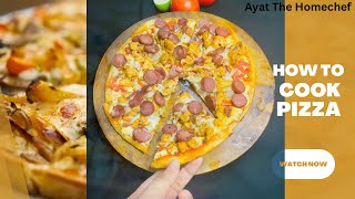 Chicken pizza / sausage pizza / pizza recipe at home bangla / without oven pizza recipe