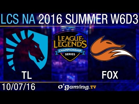 Liquid vs Echo Fox - LCS NA Summer Split 2016 - W6D3