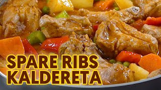 Spareribs Kaldereta | Pork Ribs Stew Filipino Style