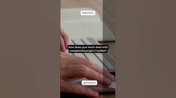How does your team deal with unexpected project hurdles? #worklife #teammanagement