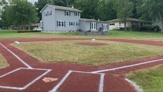 Ohio dad builds baseball field in backyard for 5-year-old son